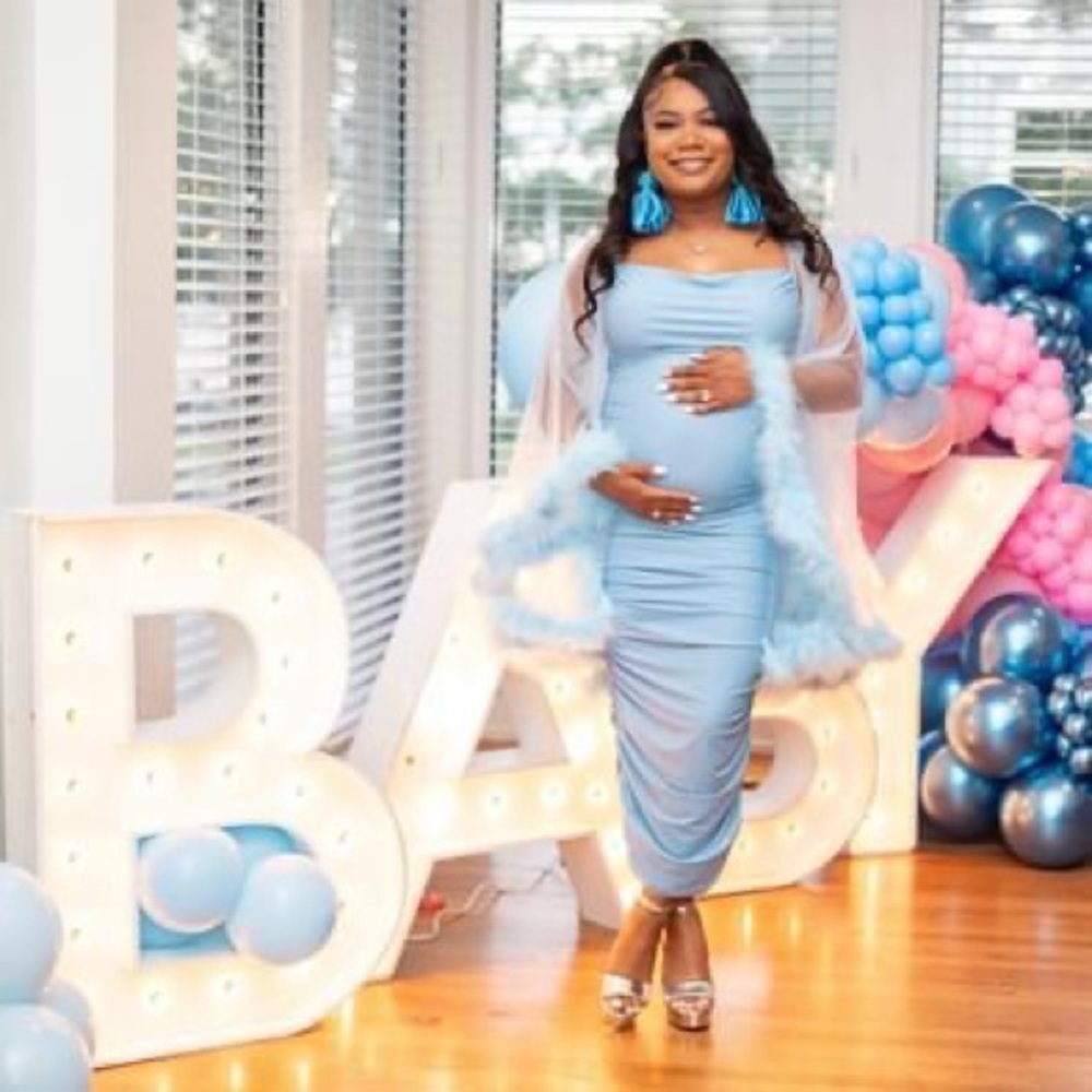 Baby Blue Feathered Robe AND Dress BUNDLE DEAL